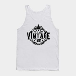 40th vintage birthday gift ice for husband Tank Top